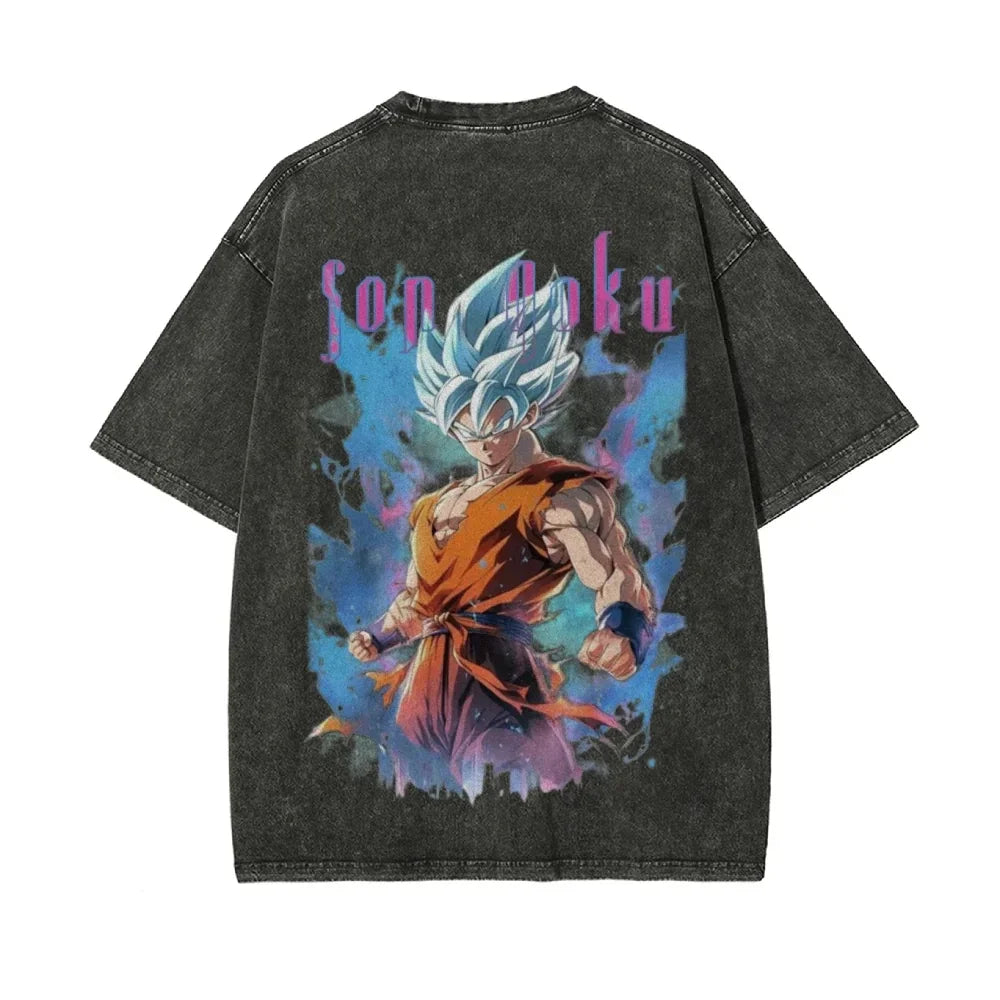 Dragon Ball Z Vegeta Vintage Wash Tee – Harajuku Sports Fit
