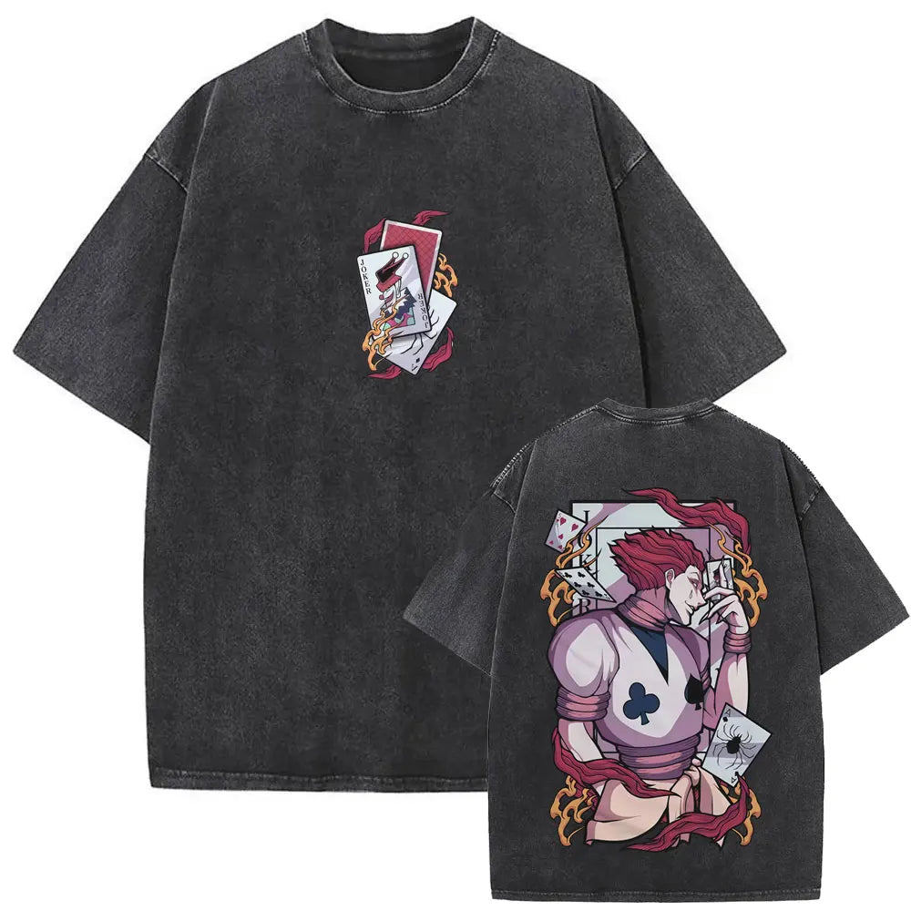 Hunter x Hunter Hisoka Washed Vintage Tee – Oversized Graphic