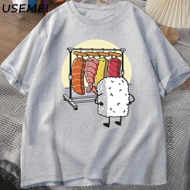 Sushi Wardrobe — Japanese Food Humor Graphic Tee - Neon Districts
