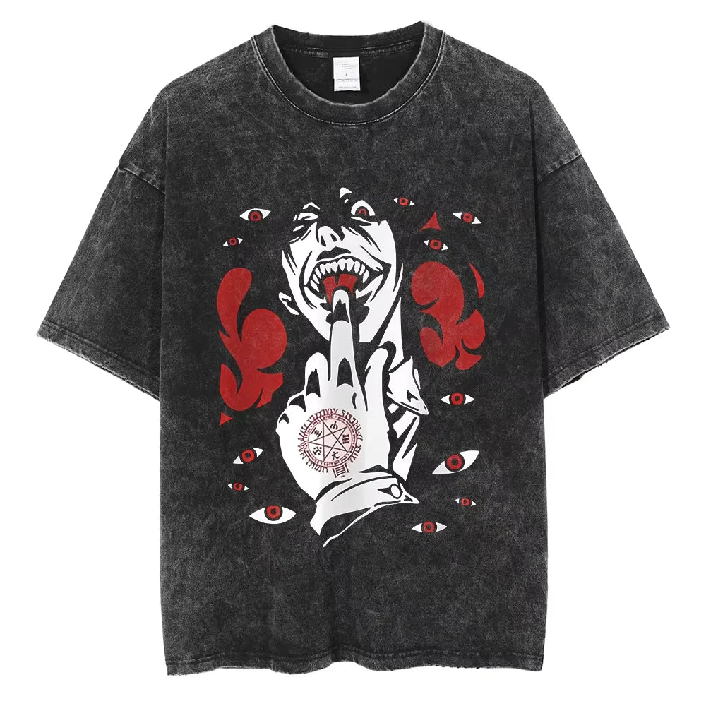 Hellsing Alucard Vintage Washed Oversized Tee