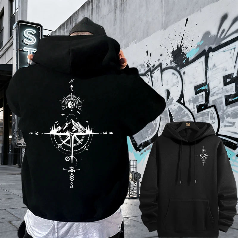 Vintage Compass Hoodie - Neon Districts