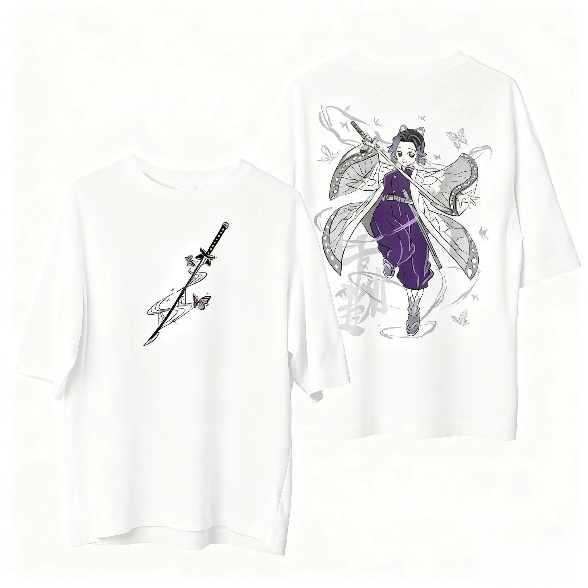 Demon Slayer Shinobu Kocho Graphic Tee – Oversized Anime Top