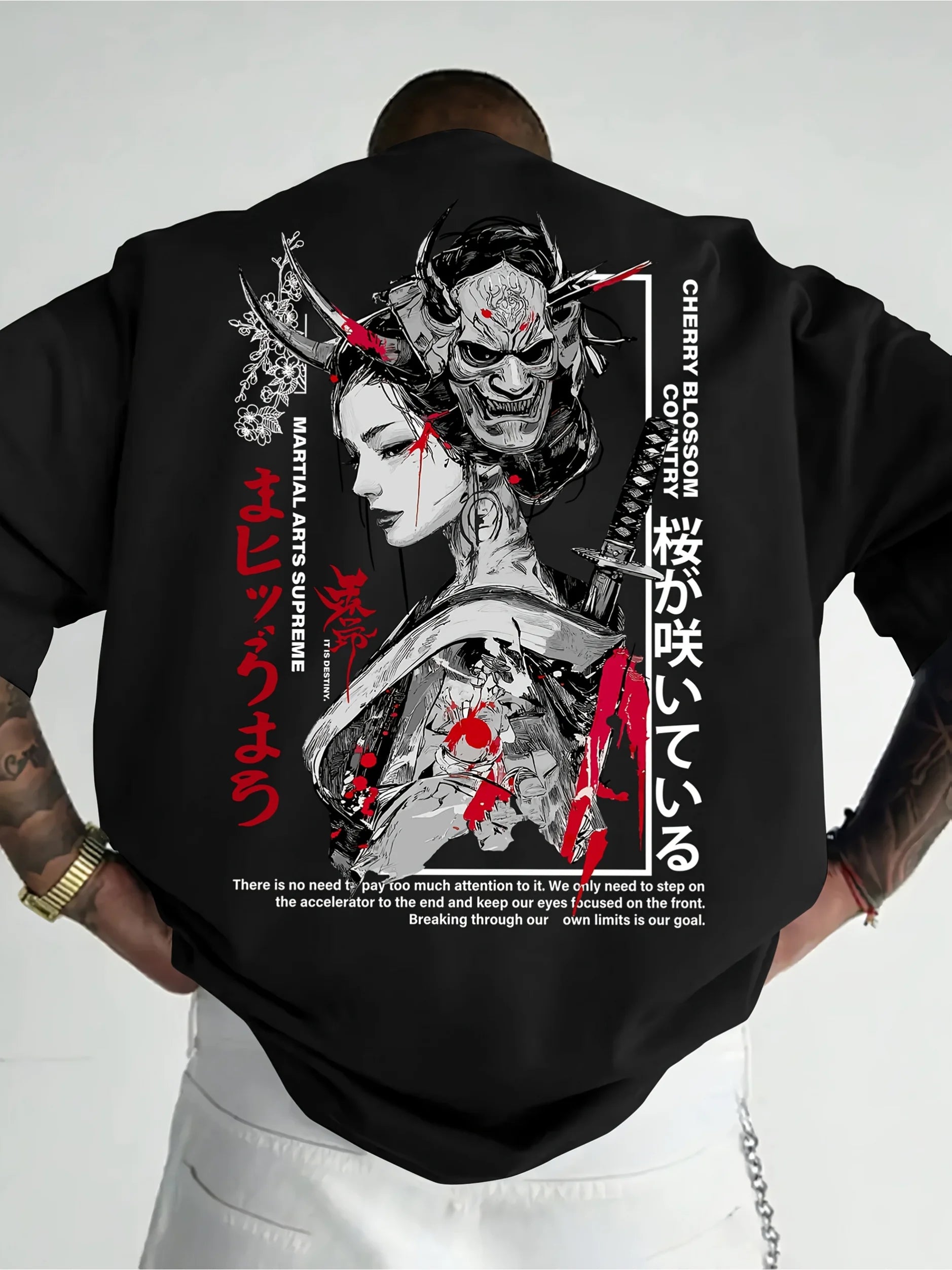 Cherry Blossom Japanese Floral Street Tee - Neon Districts