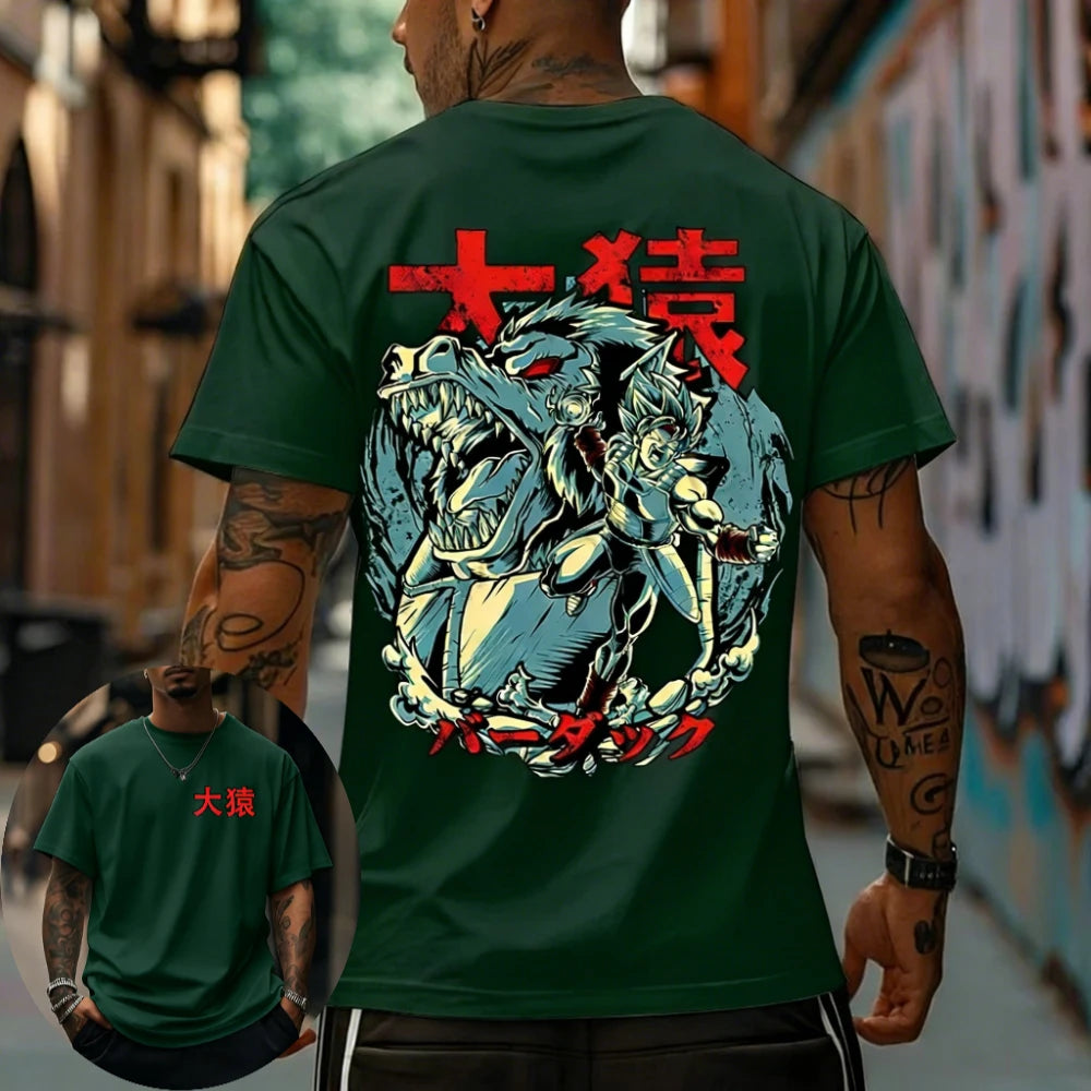 Dragon Ball Goku & Bardock Graphic Tee – Great Ape Anime Shirt