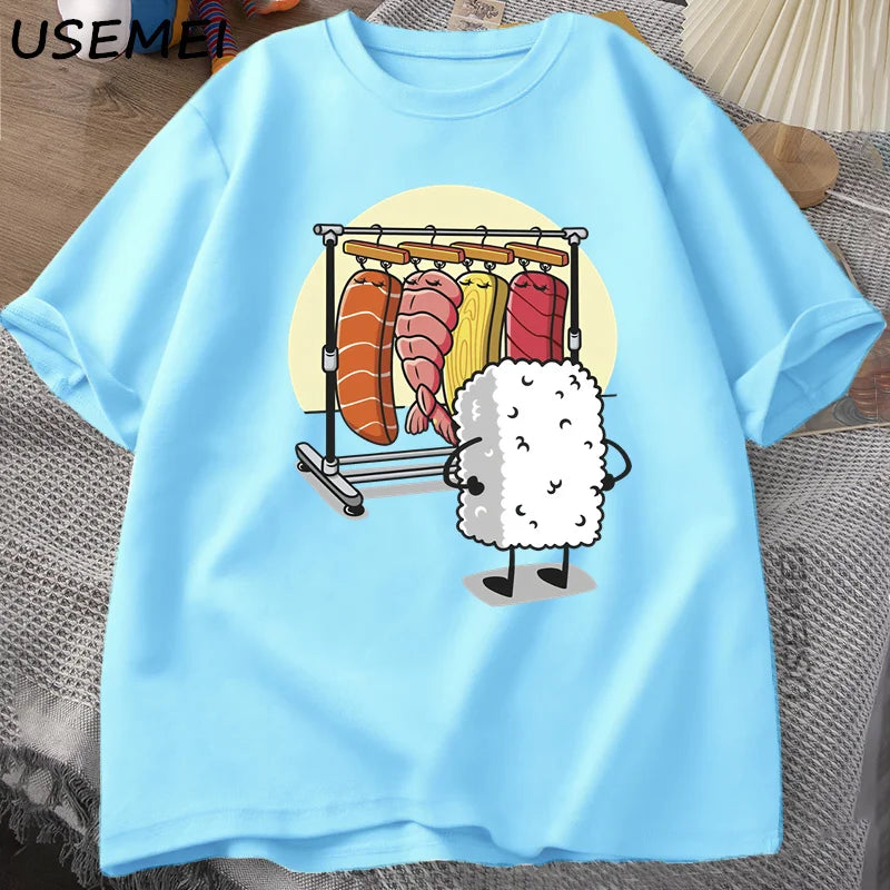 Sushi Wardrobe — Japanese Food Humor Graphic Tee - Neon Districts