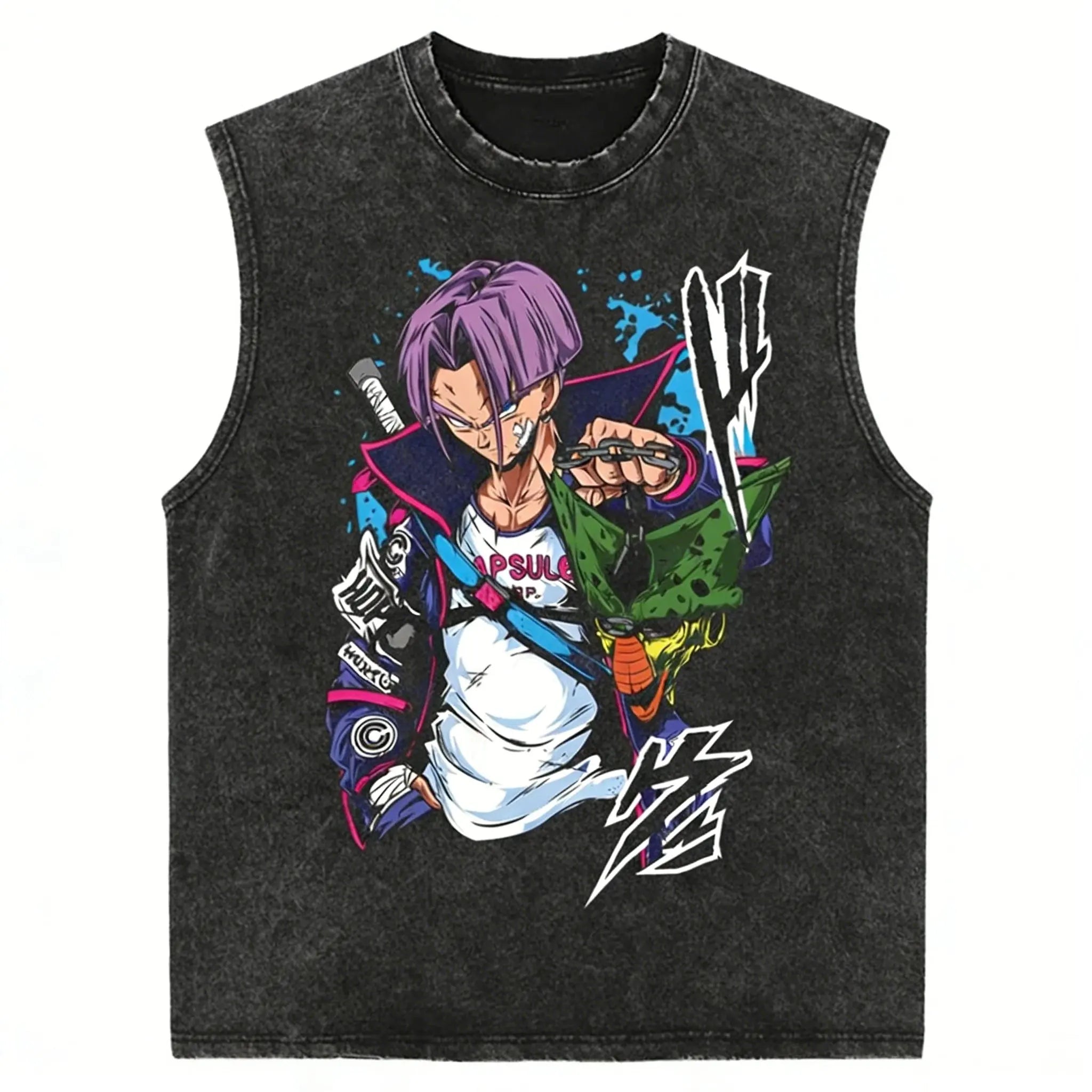 Dragon Ball — Y2K Harajuku Gym Tank Top - Neon Districts