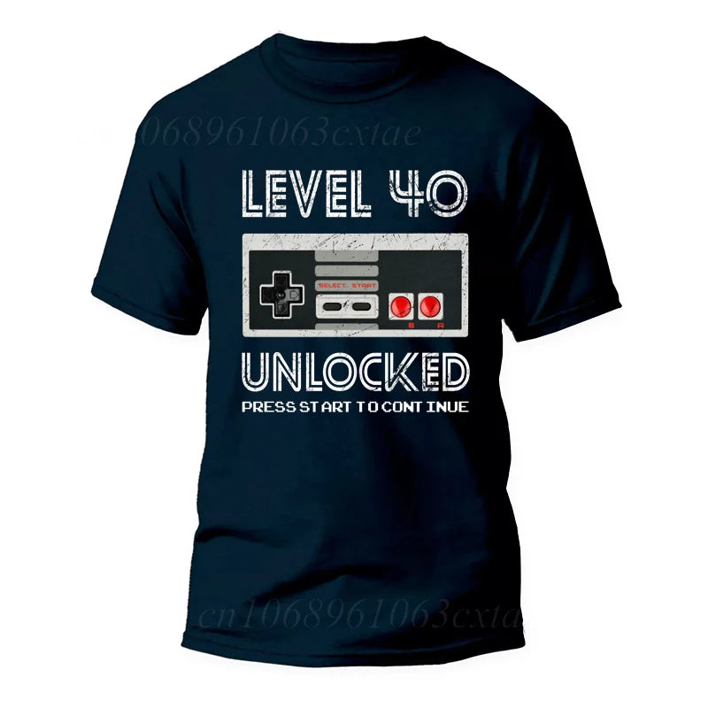 Level 40 Unlocked — Gamer Birthday Vintage Streetwear Tee - Neon Districts