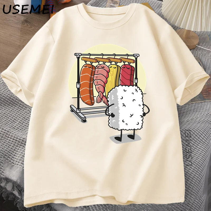 Sushi Wardrobe — Japanese Food Humor Graphic Tee - Neon Districts