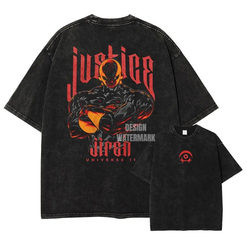 Dragon Ball Vegeta Washed Graphic Tee – Oversized Vintage