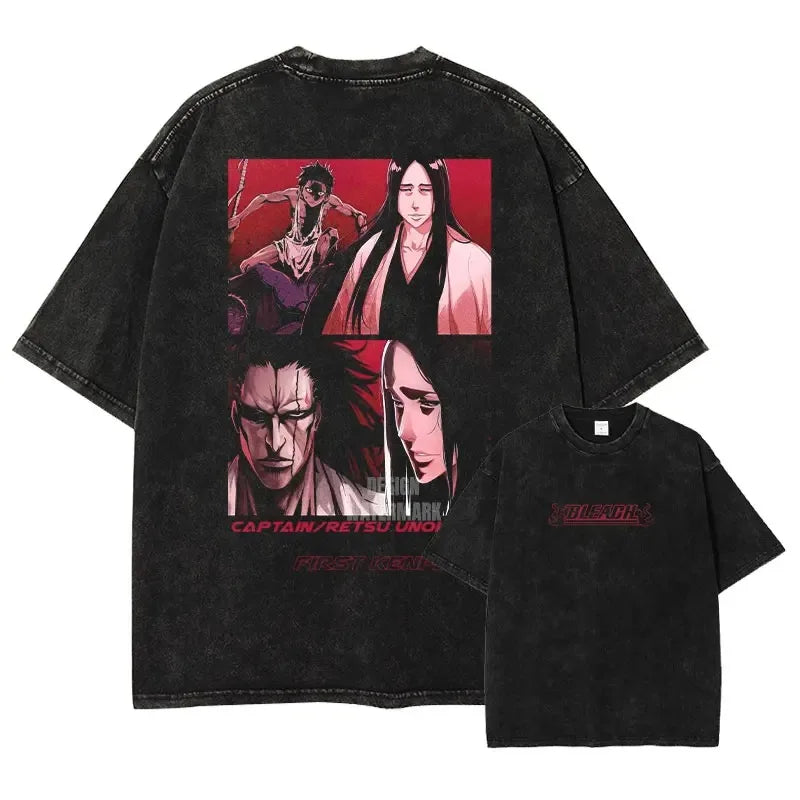Bleach Aizen Sousuke Graphic Tee – Vintage Washed Oversized