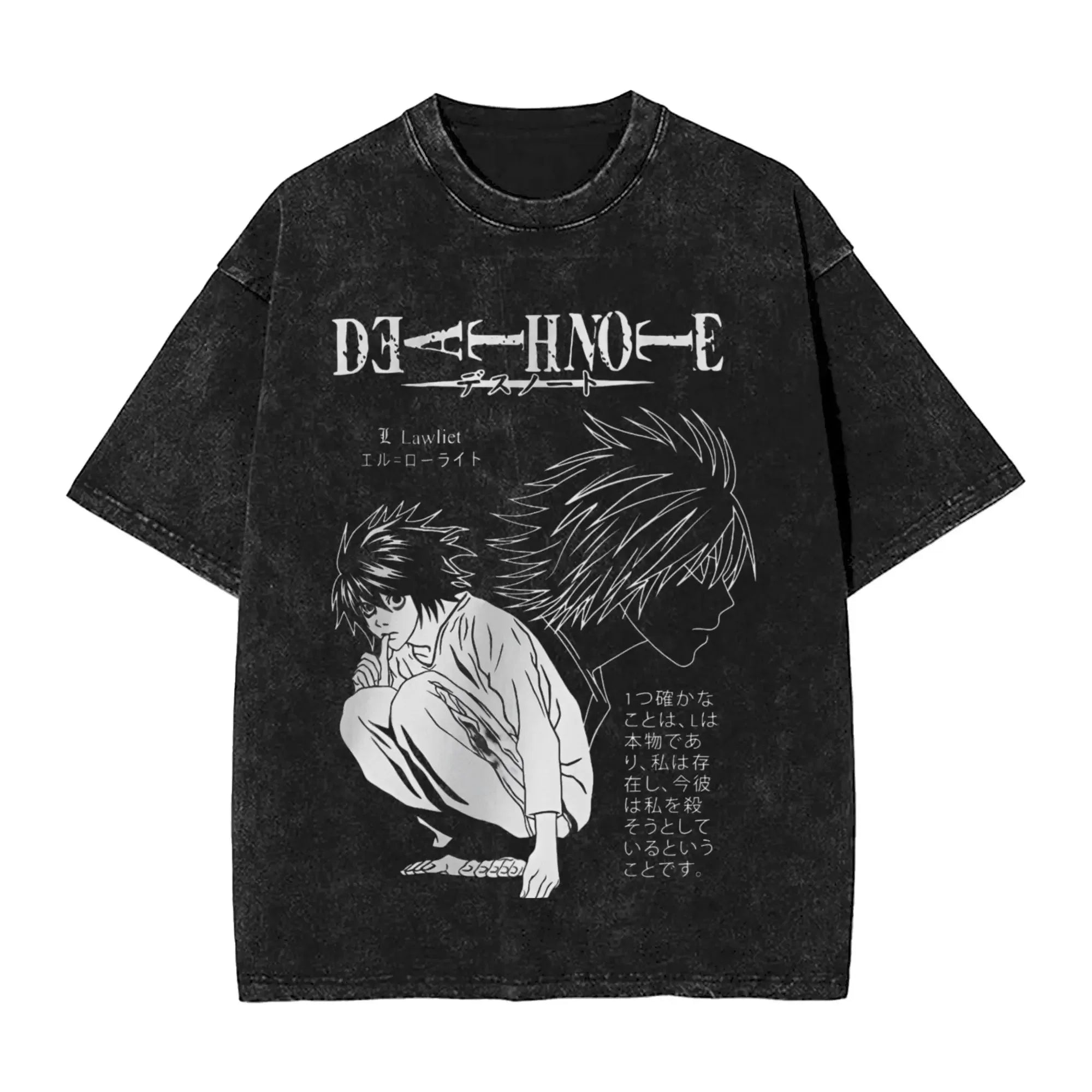 Death Note — L Lawliet Washed Oversized Tee