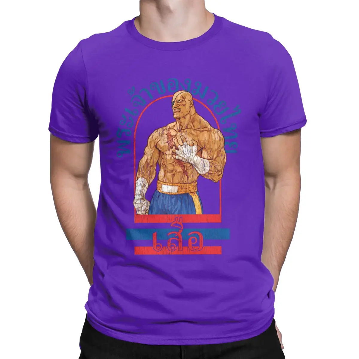 Sagat — God of Muay Thai Street Fighter Gym Tee - Neon Districts