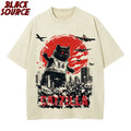 Catzilla — Japan Cat Destroyer Harajuku Oversized Tee - Neon Districts