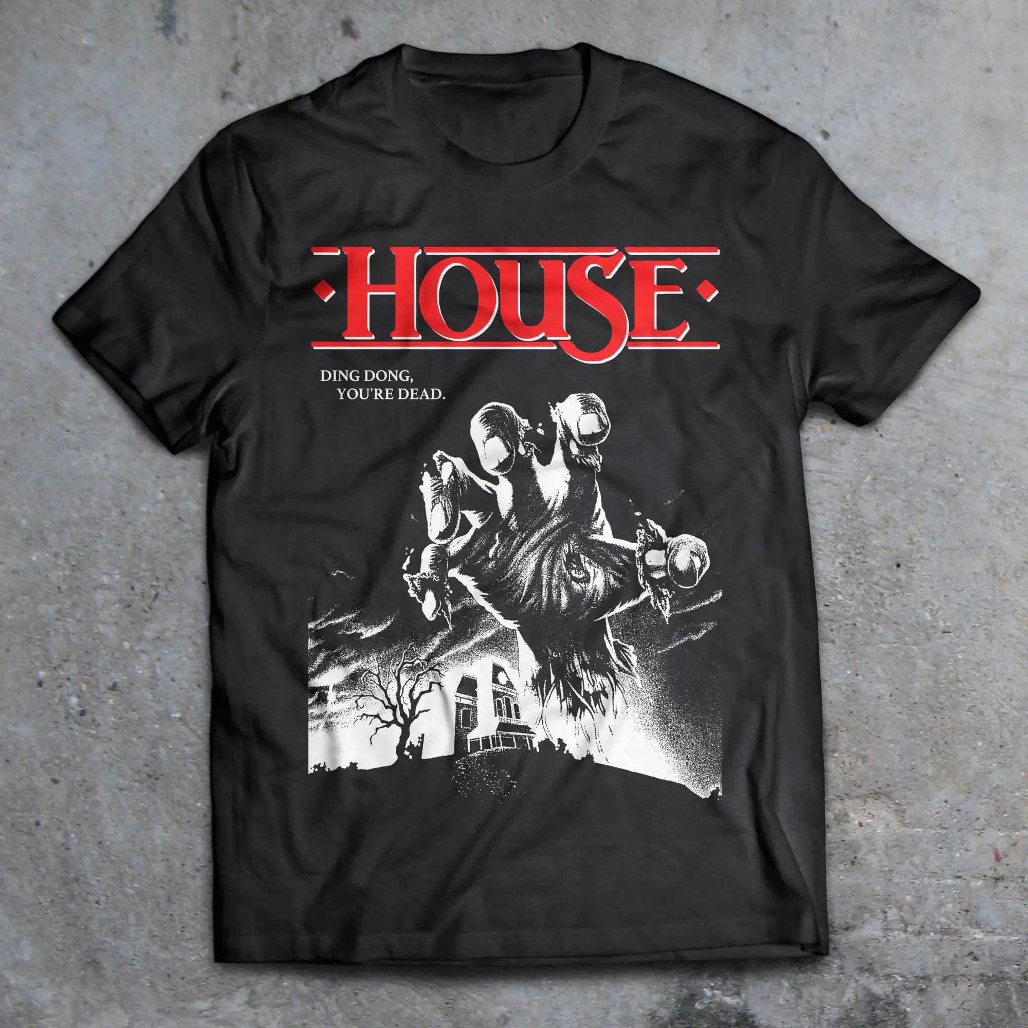 House (1985) Horror Movie Graphic Tee - Neon Districts