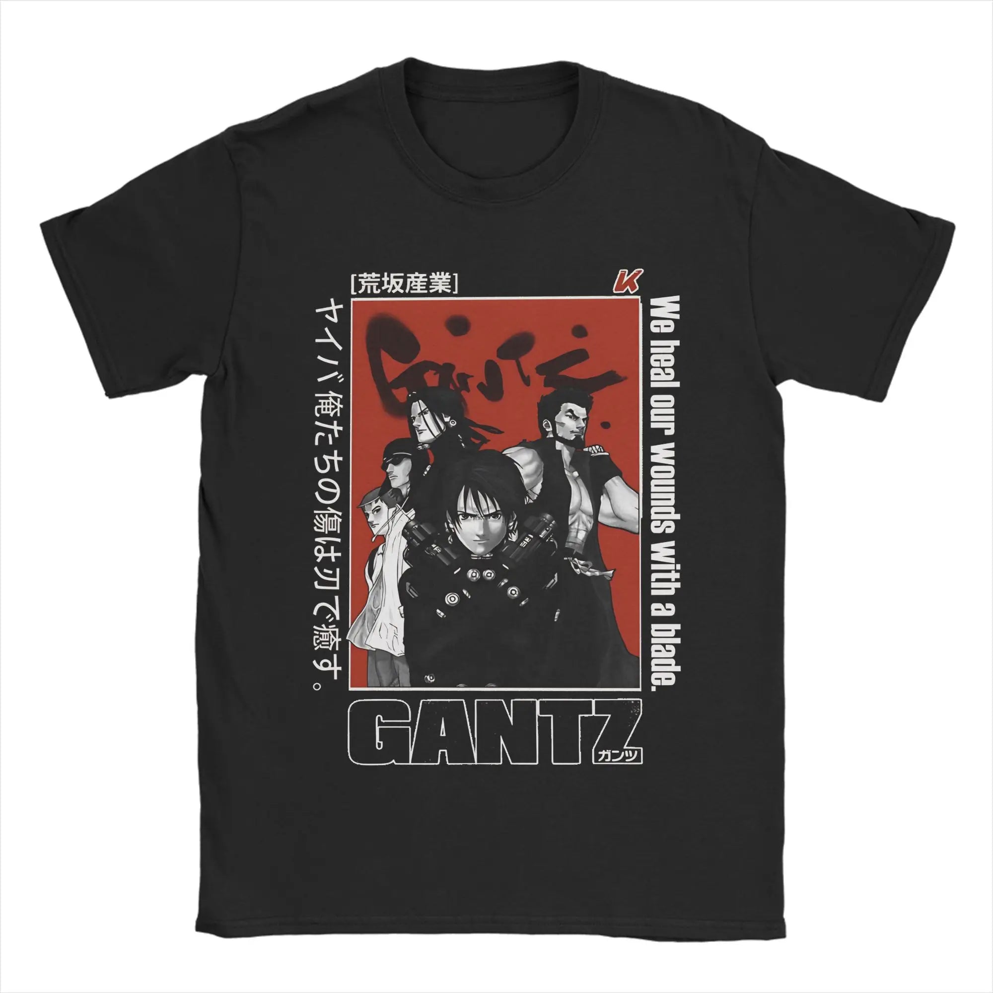 GANTZ Vintage Anime Tee - Classic Graphic T-Shirt for Fans - Neon Districts