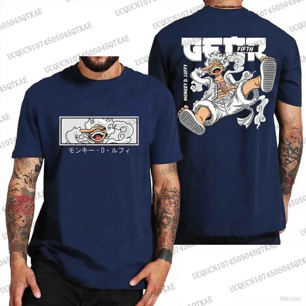 One Piece Luffy Oversized Cotton Tee - Stylish One Piece Luffy T-shirt for Fans