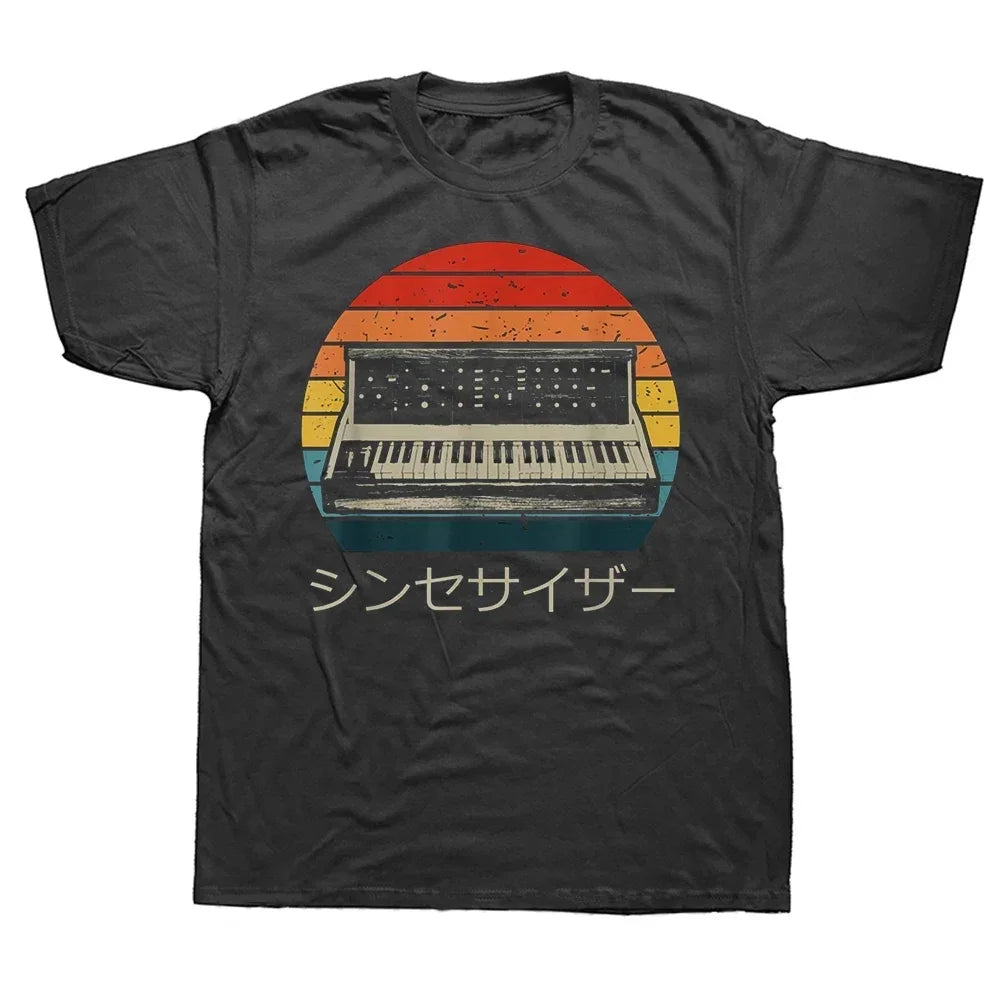 Electronic Musician — Synth & Drum Machine Vintage Tee - Neon Districts