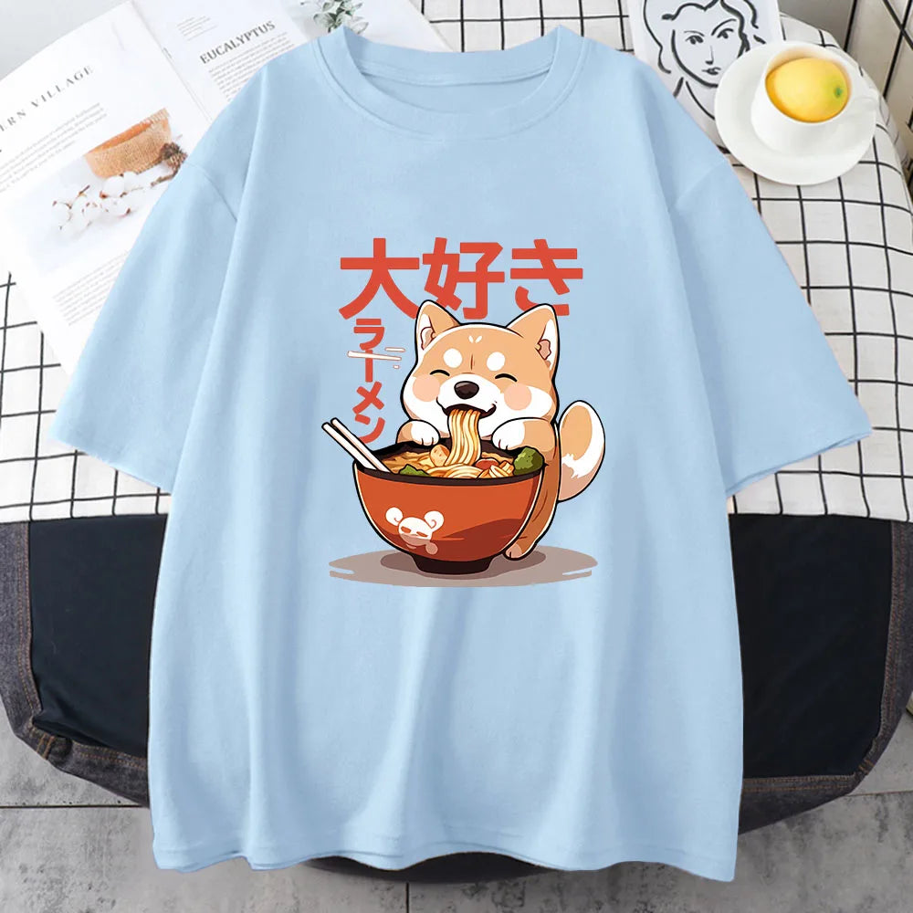 Shiba Inu Ramen Kawaii Tee - Neon Districts