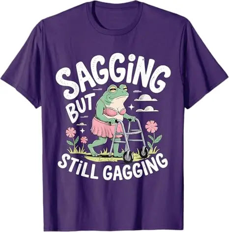 Sagging But Still Gagging — Frog Meme Women's Fashion Tee - Neon Districts