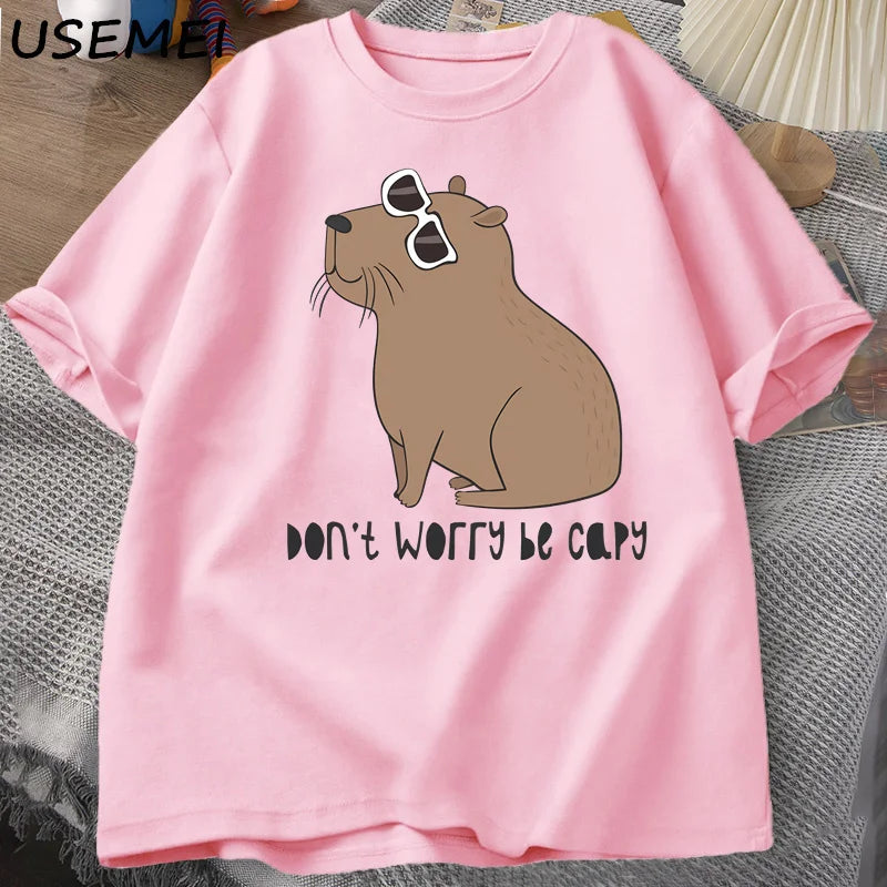 Don't Worry, Be Capy Tee - Neon Districts