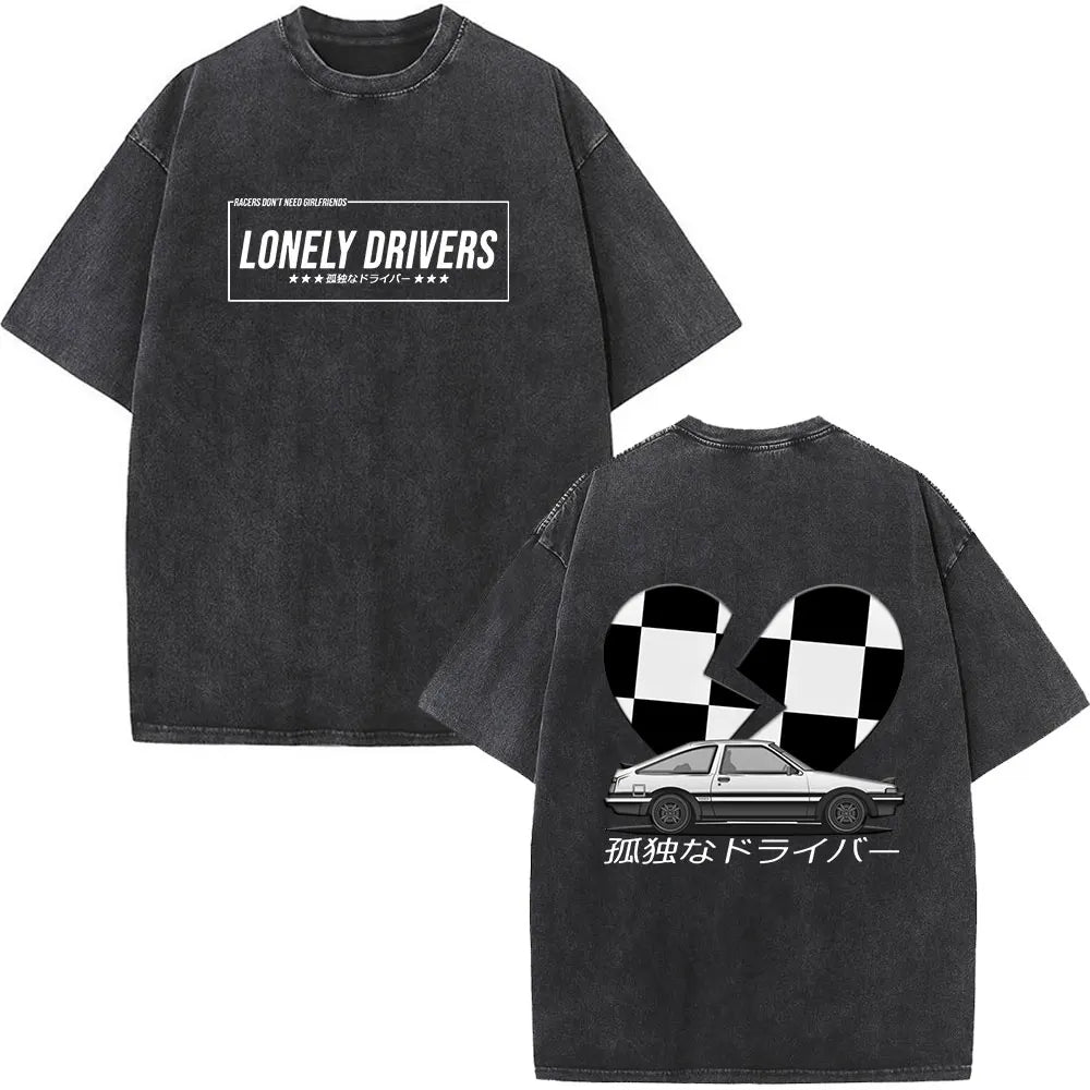 Initial D — AE86 Drift Washed Oversized Tee