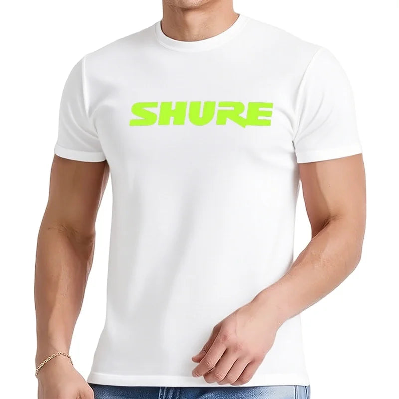 Shure — Vintage Microphone Brand Graphic Tee - Neon Districts