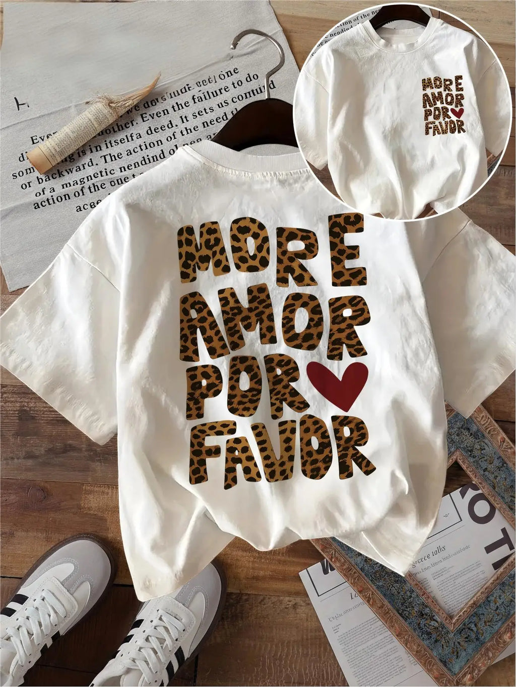 More Amor Por Favor Leopard Tee - Neon Districts
