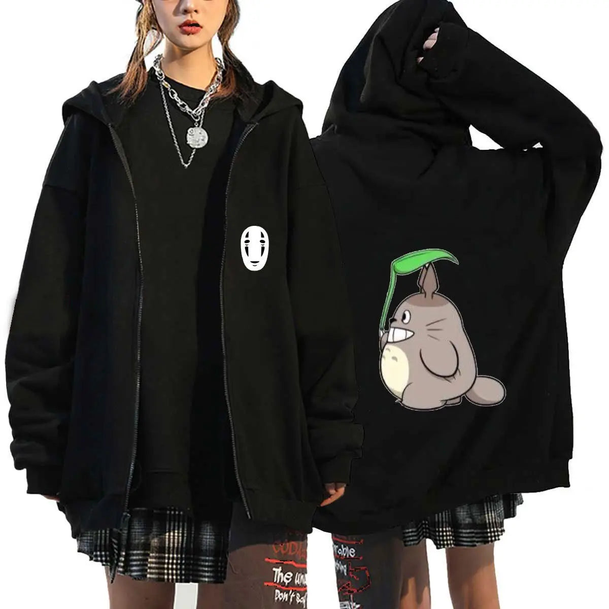 Ghibli No-Face Hoodie - Neon Districts