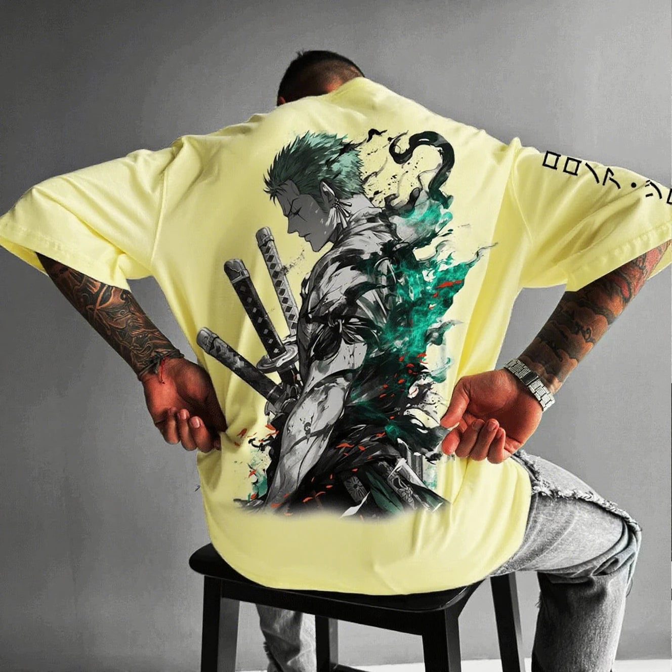 One Piece — Zoro Oversized Y2K Streetwear Tee - Neon Districts