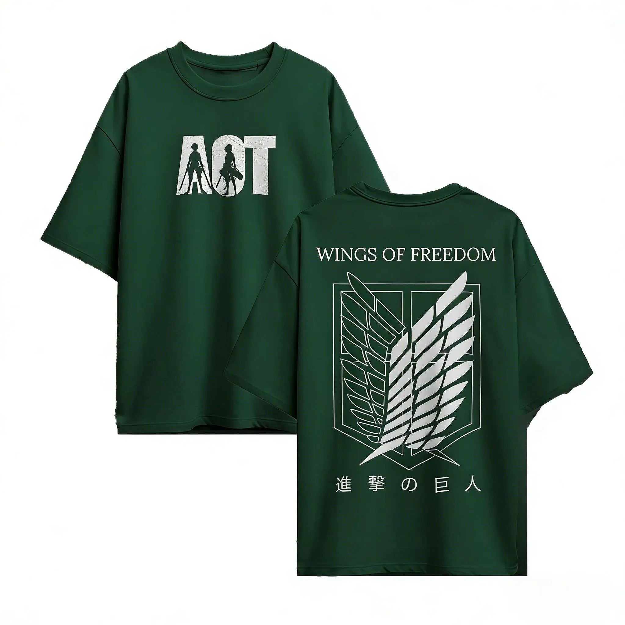 Attack on Titan Oversized Summer Tee – Y2K Streetwear Graphic