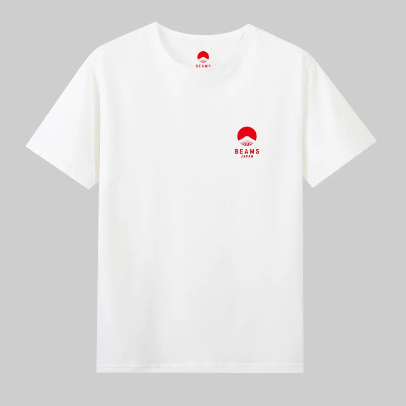 Mount Fuji — Embroidered Logo Japan Cotton Tee - Neon Districts