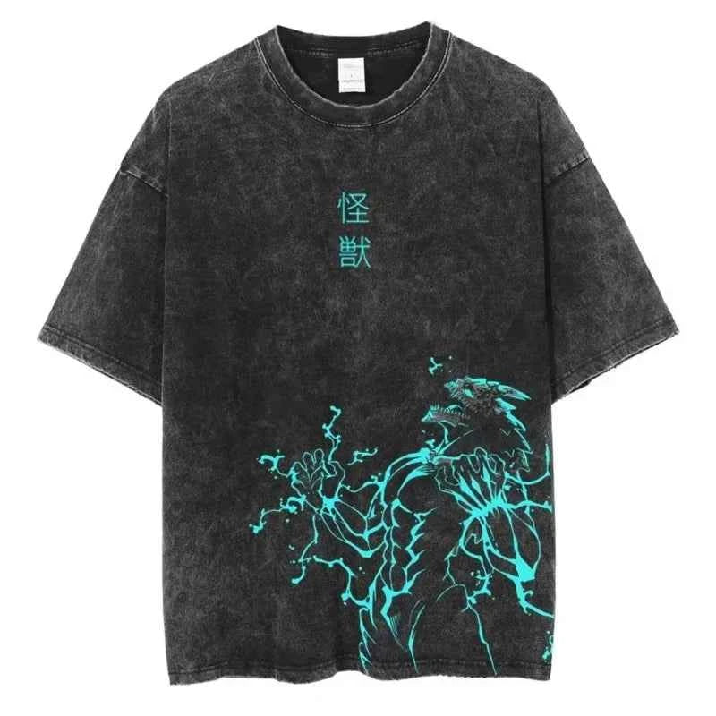 Kaiju No. 8 Washed Y2K Graphic Tee