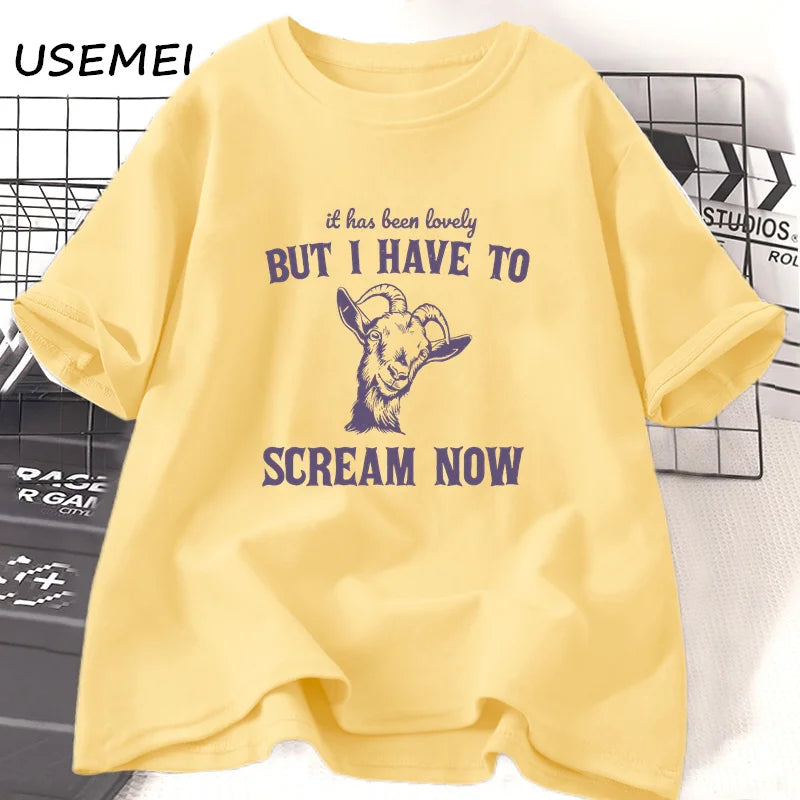 It Has Been Lovely, But I'm Going to Scream Now — Goat Women's Tee - Neon Districts