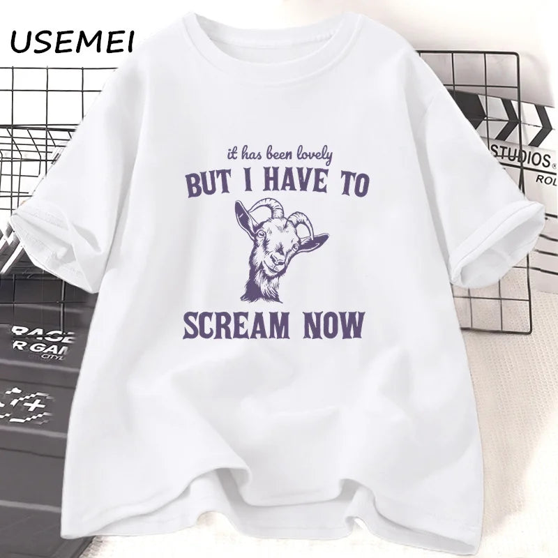 It Has Been Lovely, But I'm Going to Scream Now — Goat Women's Tee - Neon Districts