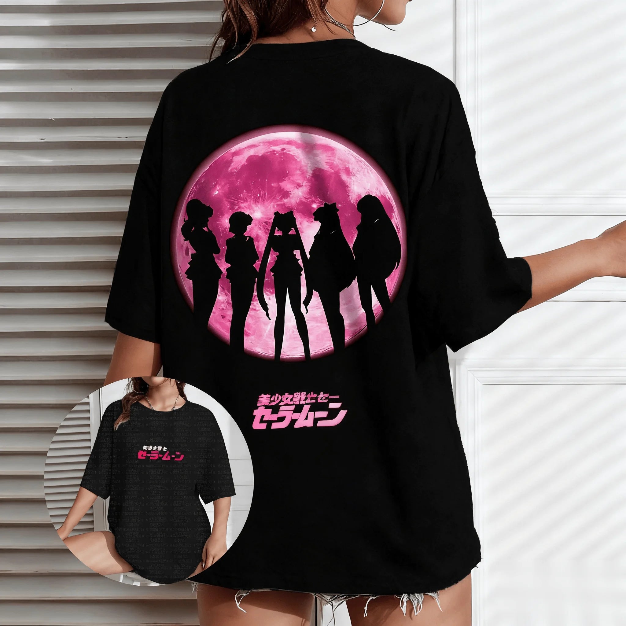 Sailor Moon — Oversize Y2K Streetwear Graphic Tee - Neon Districts