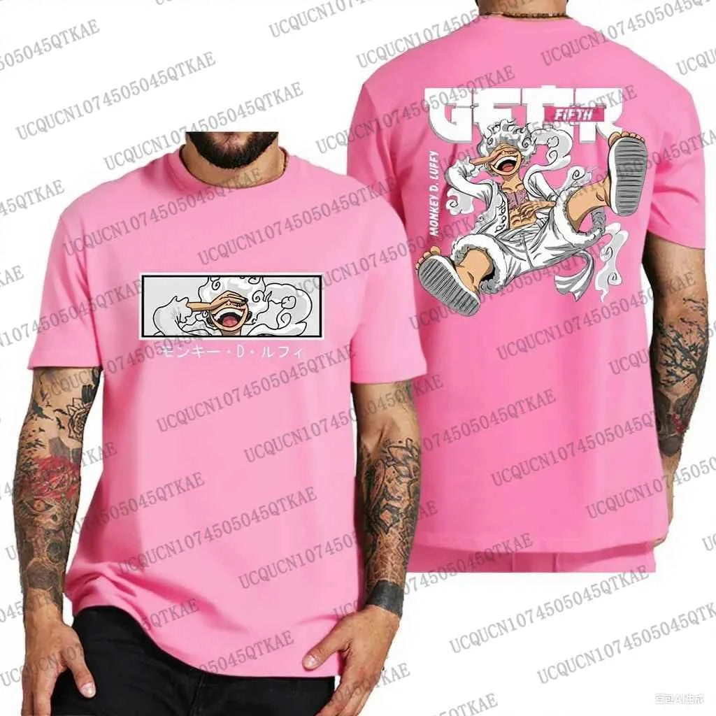 One Piece Luffy Oversized Cotton Tee - Stylish One Piece Luffy T-shirt for Fans