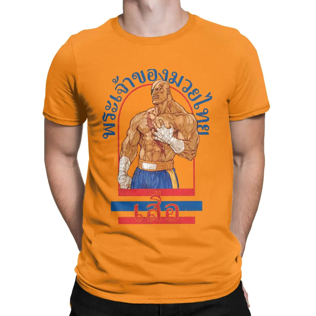 Sagat — God of Muay Thai Street Fighter Gym Tee - Neon Districts