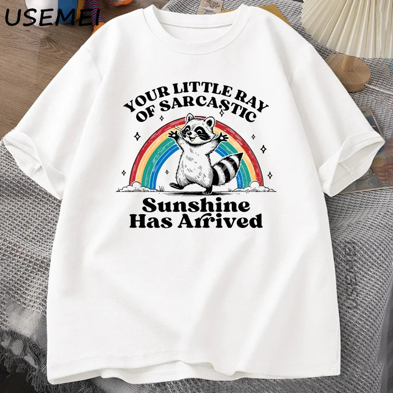 Your Little Ray of Sunshine — Sarcastic Raccoon Meme Tee - Neon Districts