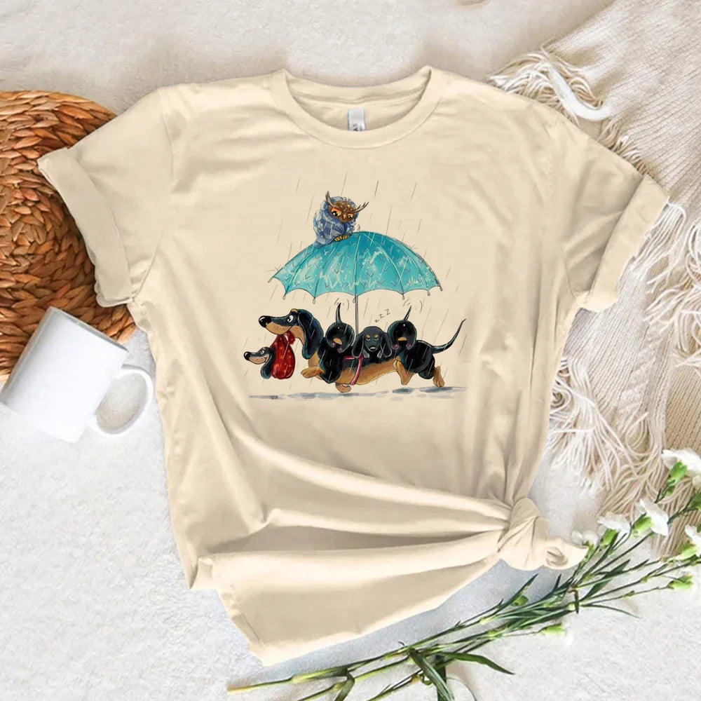 Dachshund Harajuku Graphic Tee - Neon Districts