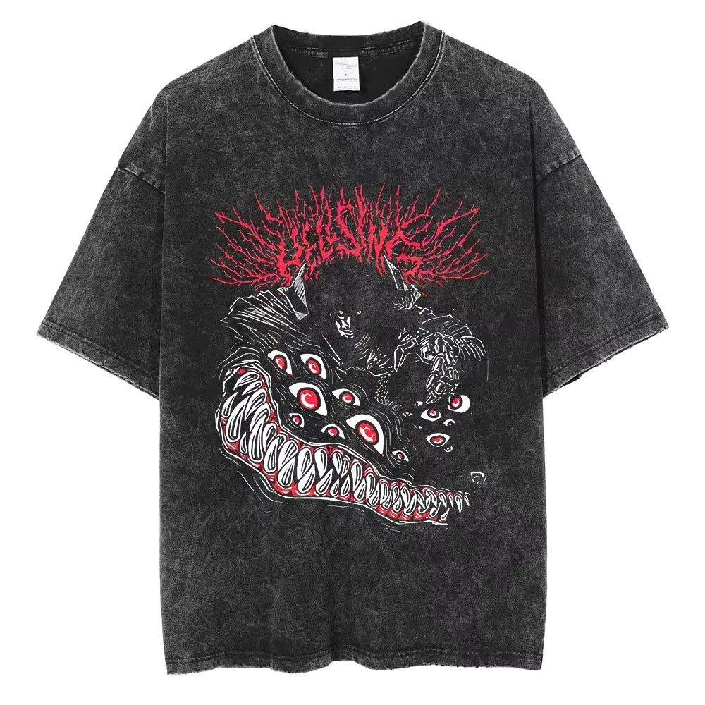 Hellsing Alucard Vintage Washed Oversized Tee
