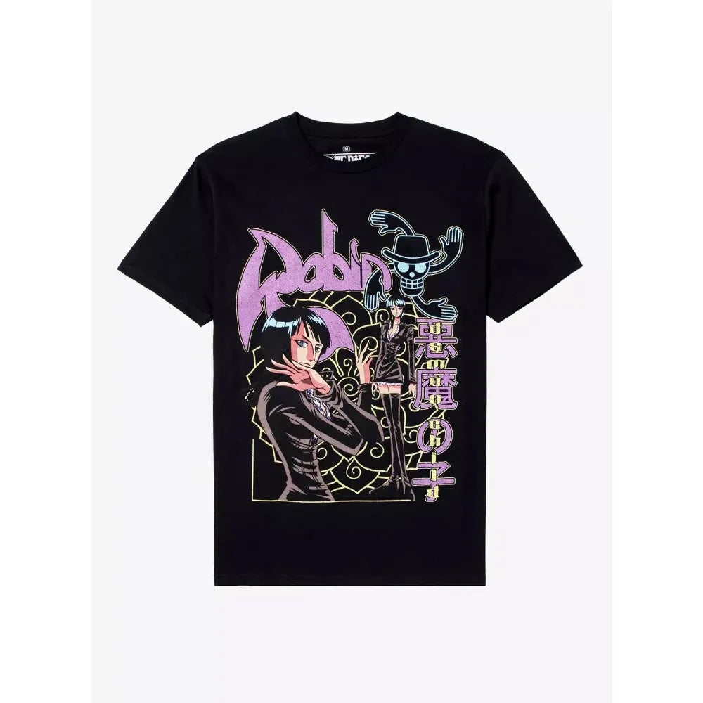One Piece Nico Robin Tee for Parents & Kids - Essential for One Piece Fans - Neon Districts