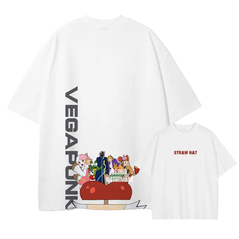 One Piece Straw Hat Pirates Tee – Double-Sided Anime Print