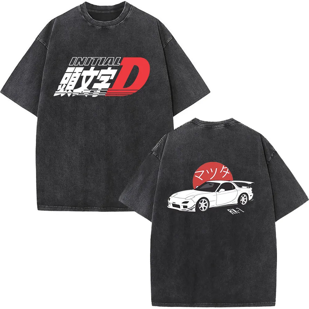 Initial D — AE86 Drift Washed Oversized Tee