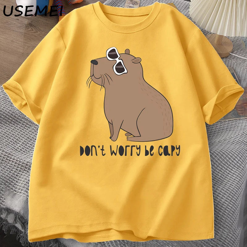 Don't Worry, Be Capy Tee - Neon Districts