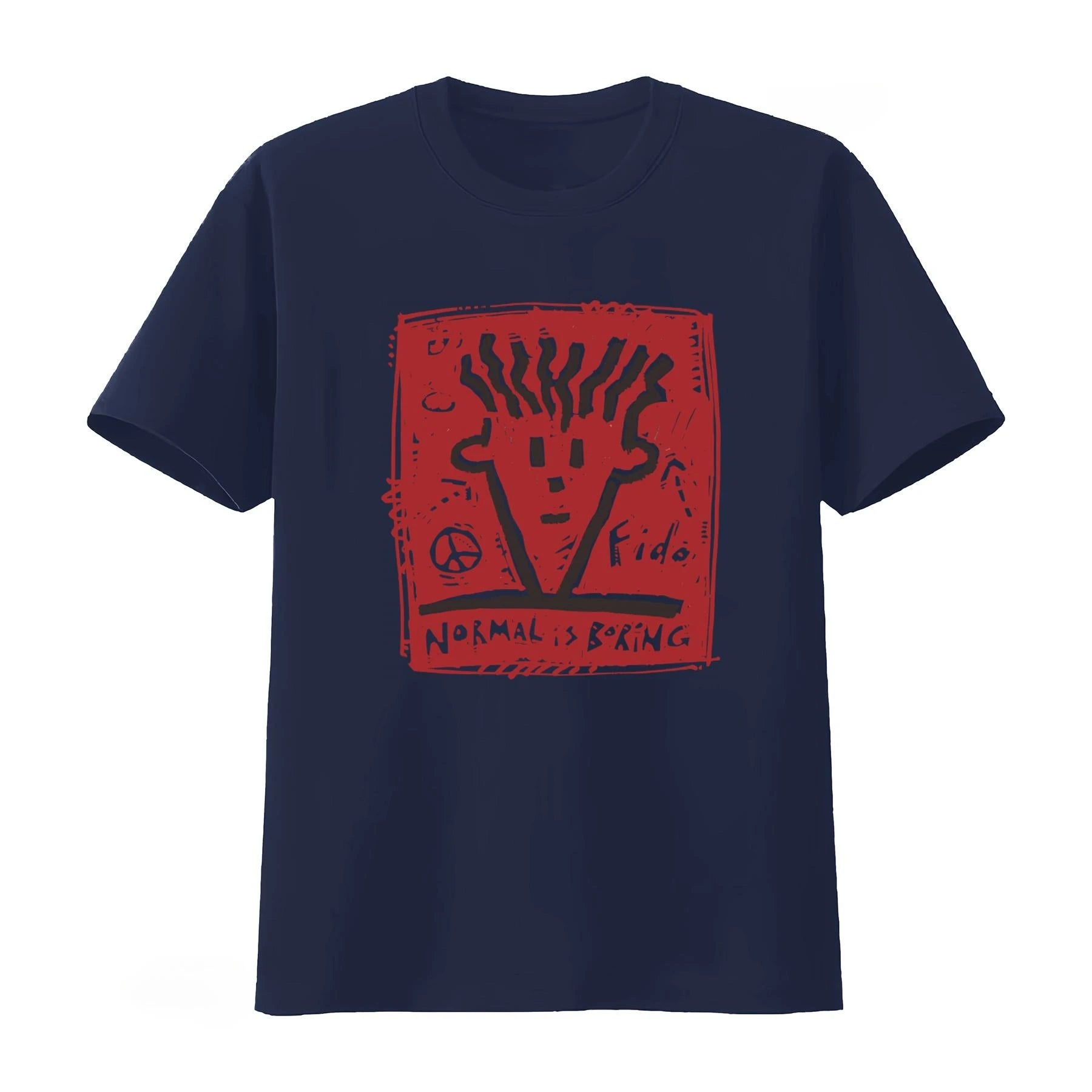 Fido Dido 1985 — Normal Is Boring Vintage Washed Graphic Tee - Neon Districts