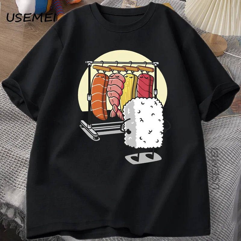Sushi Wardrobe — Japanese Food Humor Graphic Tee - Neon Districts