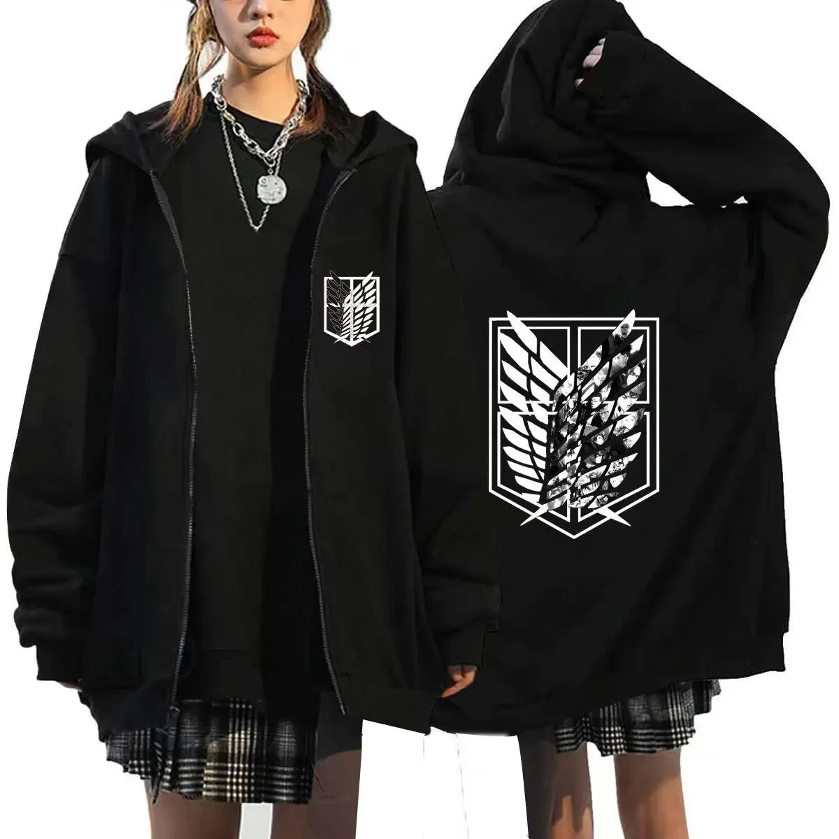 Attack on Titan Levi Zip Hoodie - Neon Districts