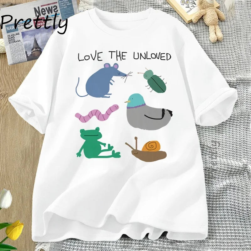 Love the Unloved — Pigeon Rat Frog Unisex Streetwear Graphic Tee - Neon Districts