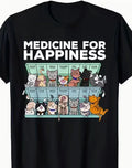Happiness Medicine — Cat Box Design Women's Plus Size Graphic Tee - Neon Districts