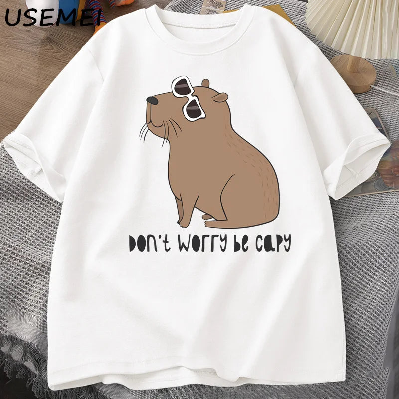 Don't Worry, Be Capy Tee - Neon Districts